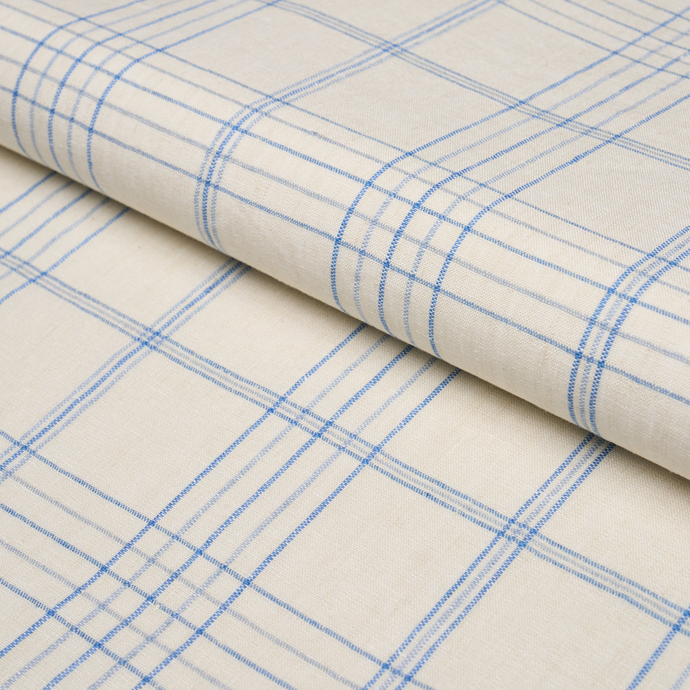NILS PLAID LINEN | Blue