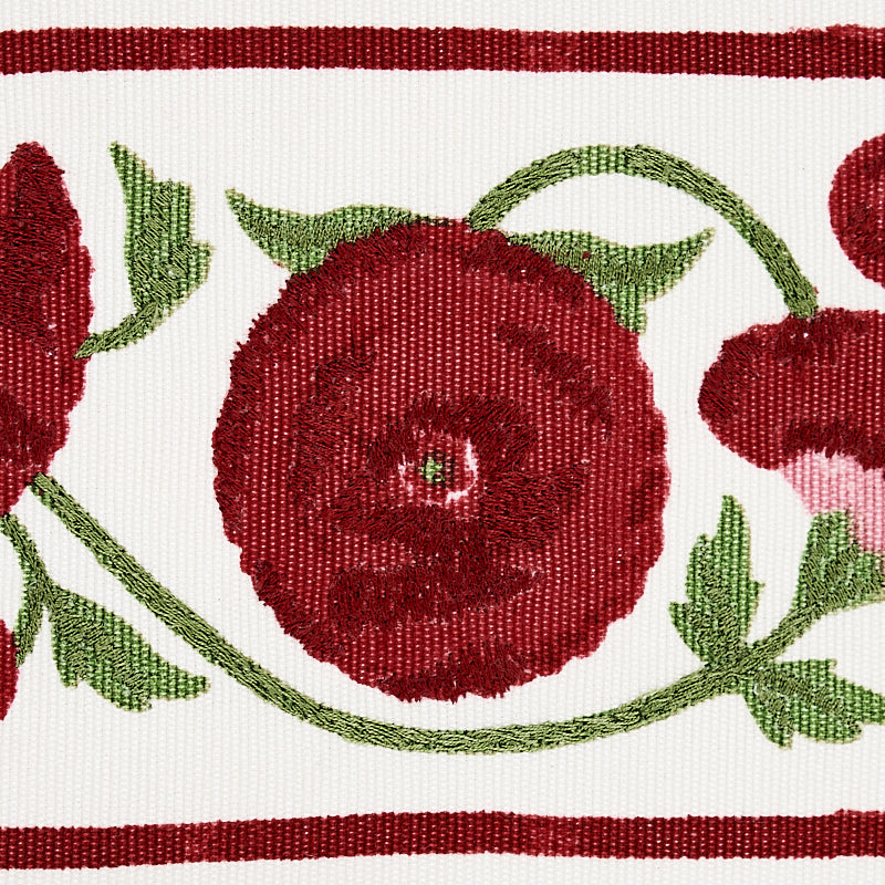 Saranda Flower Embroidery Tape | Cardinal