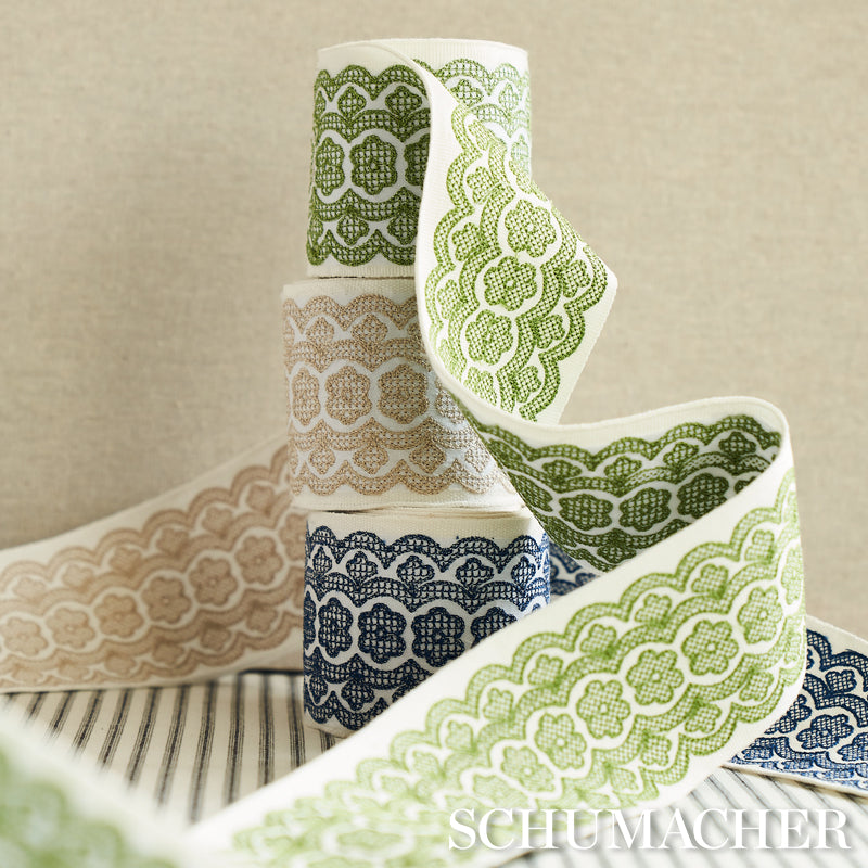 Astrid Embroidered Tape | Natural