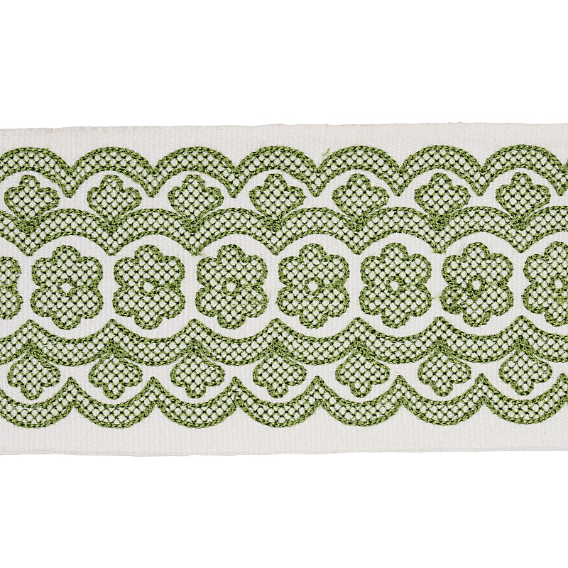 Astrid Embroidered Tape | Green