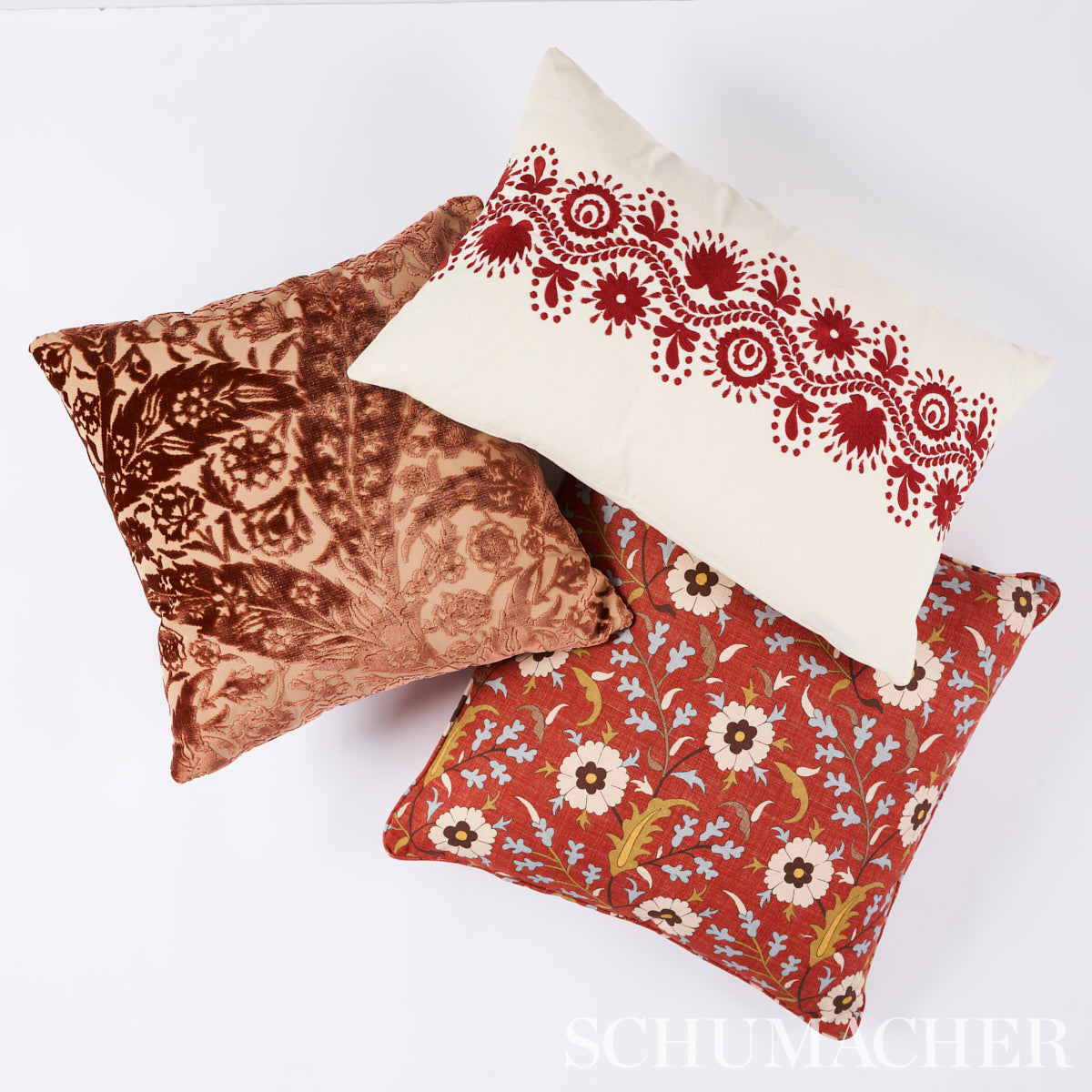 SAZ PAISLEY SILK VELVET | Terracotta