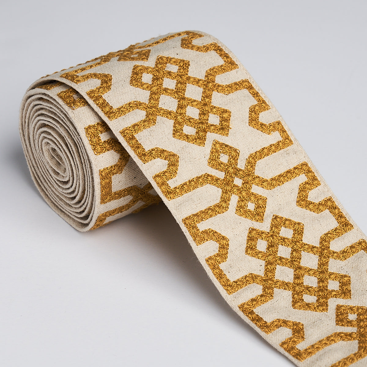 Knotted Trellis Tape | OCHER ON UNBLEACHED
