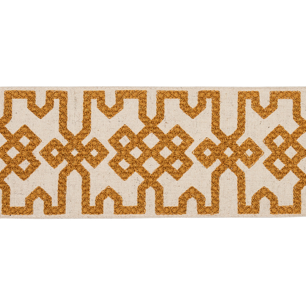 Knotted Trellis Tape | Ocher On Unbleached