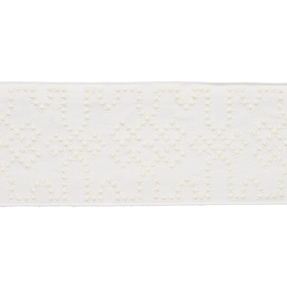 KNOTTED TRELLIS TAPE | White On White
