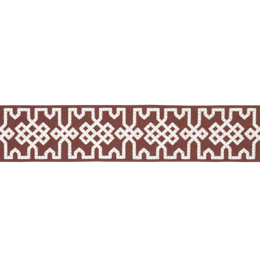 KNOTTED TRELLIS TAPE | Grey On Brown