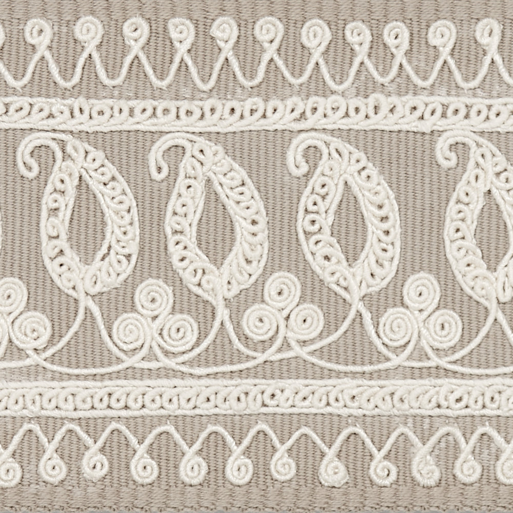 PAISLEY EMBROIDERED TAPE | Sand