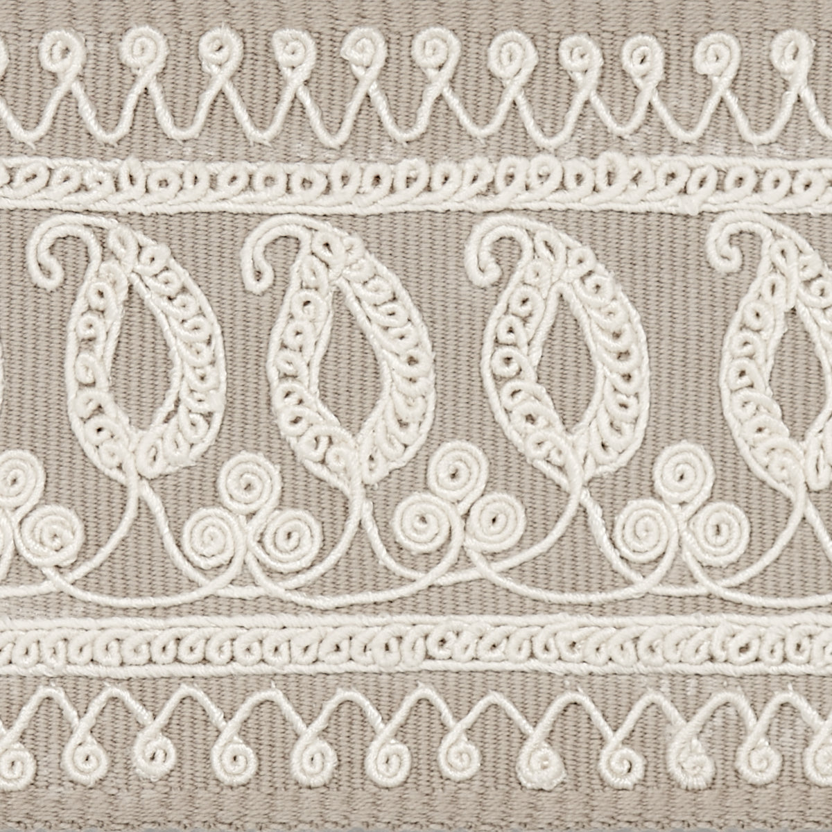 PAISLEY EMBROIDERED TAPE | SAND