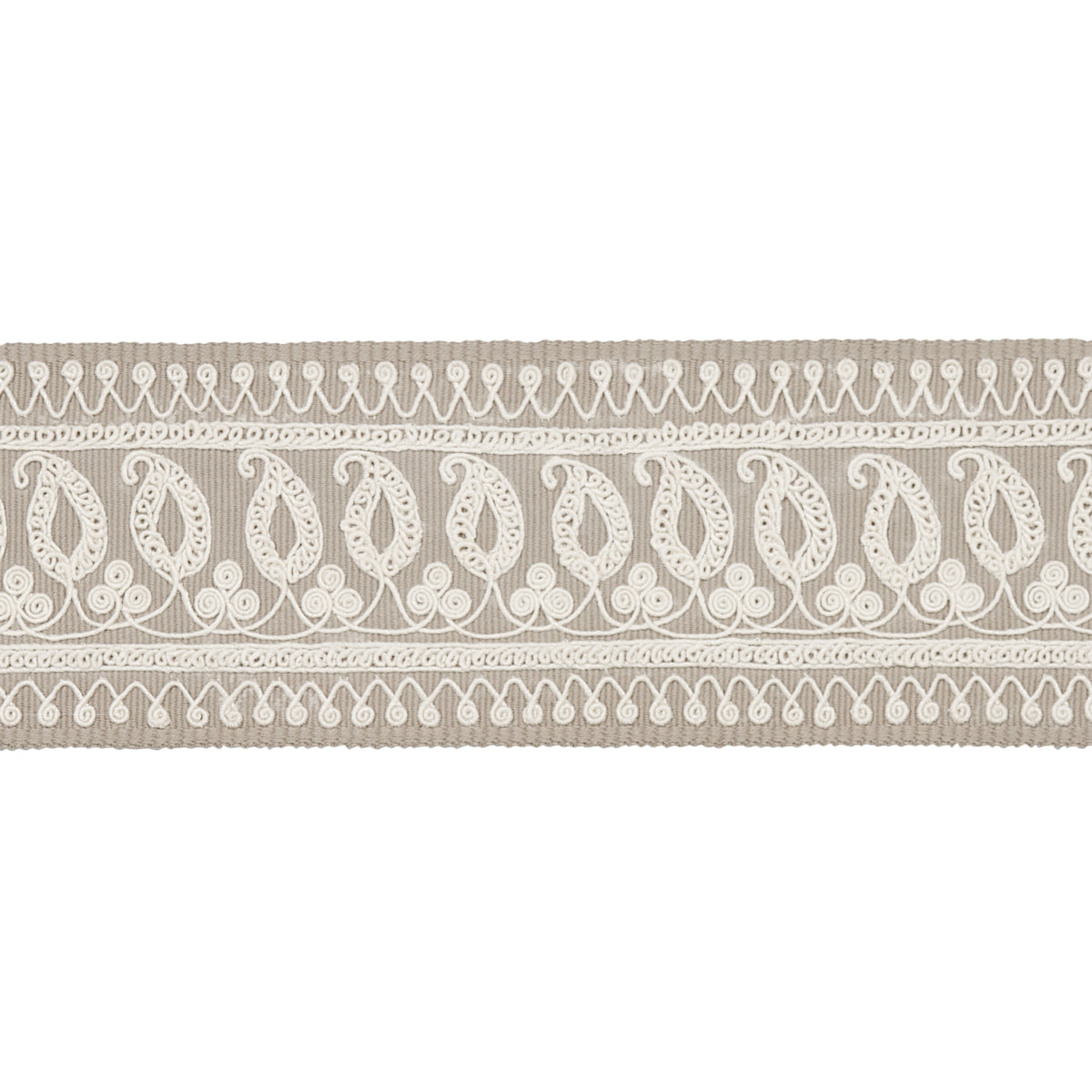 PAISLEY EMBROIDERED TAPE | Sand