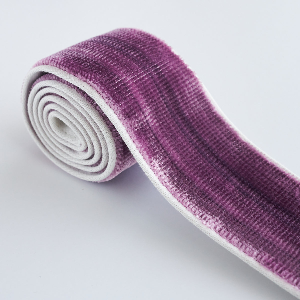 GASPARD VELVET TAPE NARROW | EGGPLANT