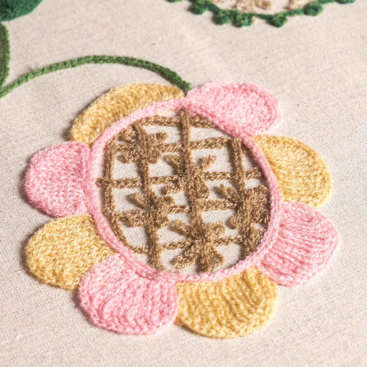 MANDEVILLA EMBROIDERY | Pink & Green