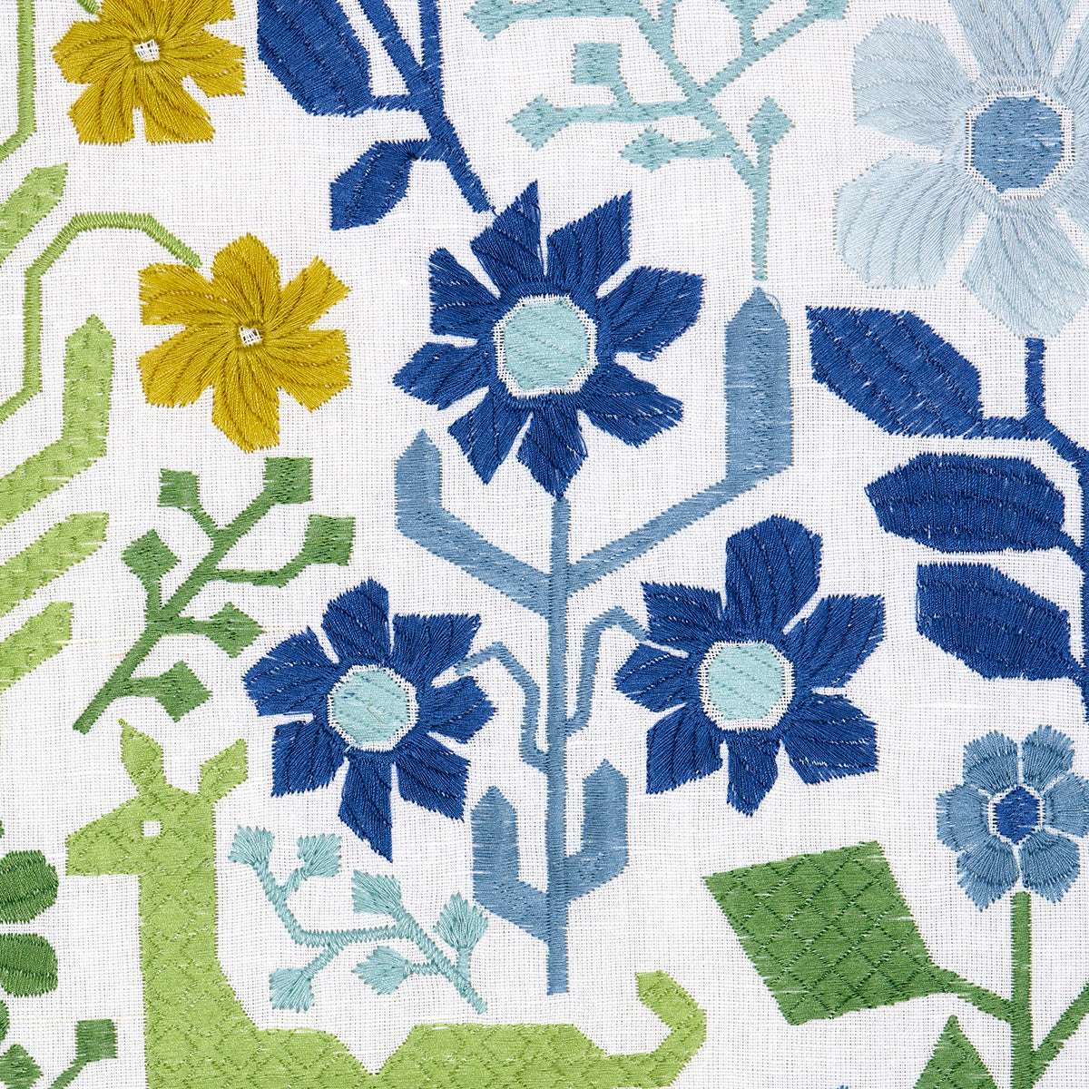 LUPITA EMBROIDERY | Green & Blue