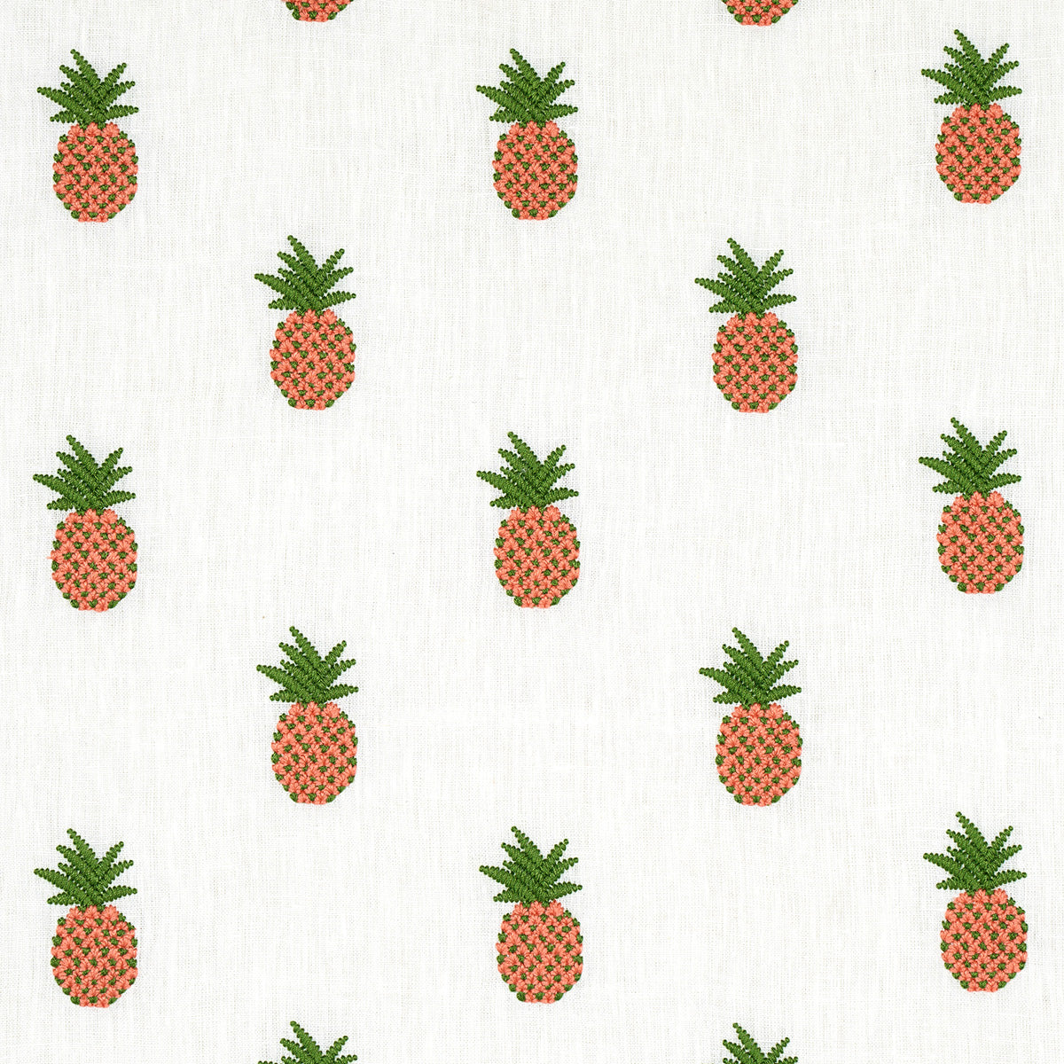 PINEAPPLE EMBROIDERY | Apricot On Ivory