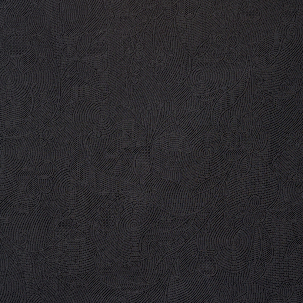 QUILTED SCROLL MATELASSÉ | Pitch Black