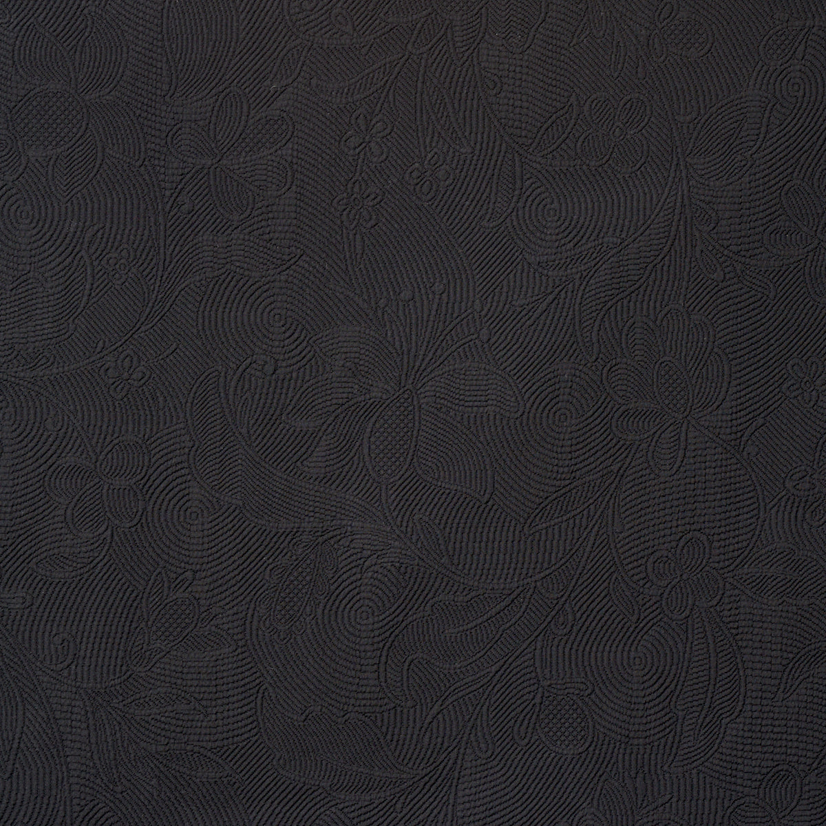 QUILTED SCROLL MATELASSÉ | Pitch Black