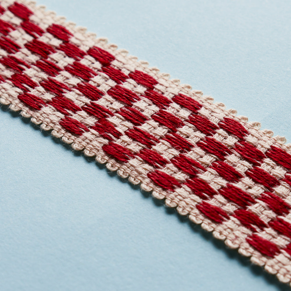 CRAWFORD CHECK TAPE MEDIUM | Cornwallis Red