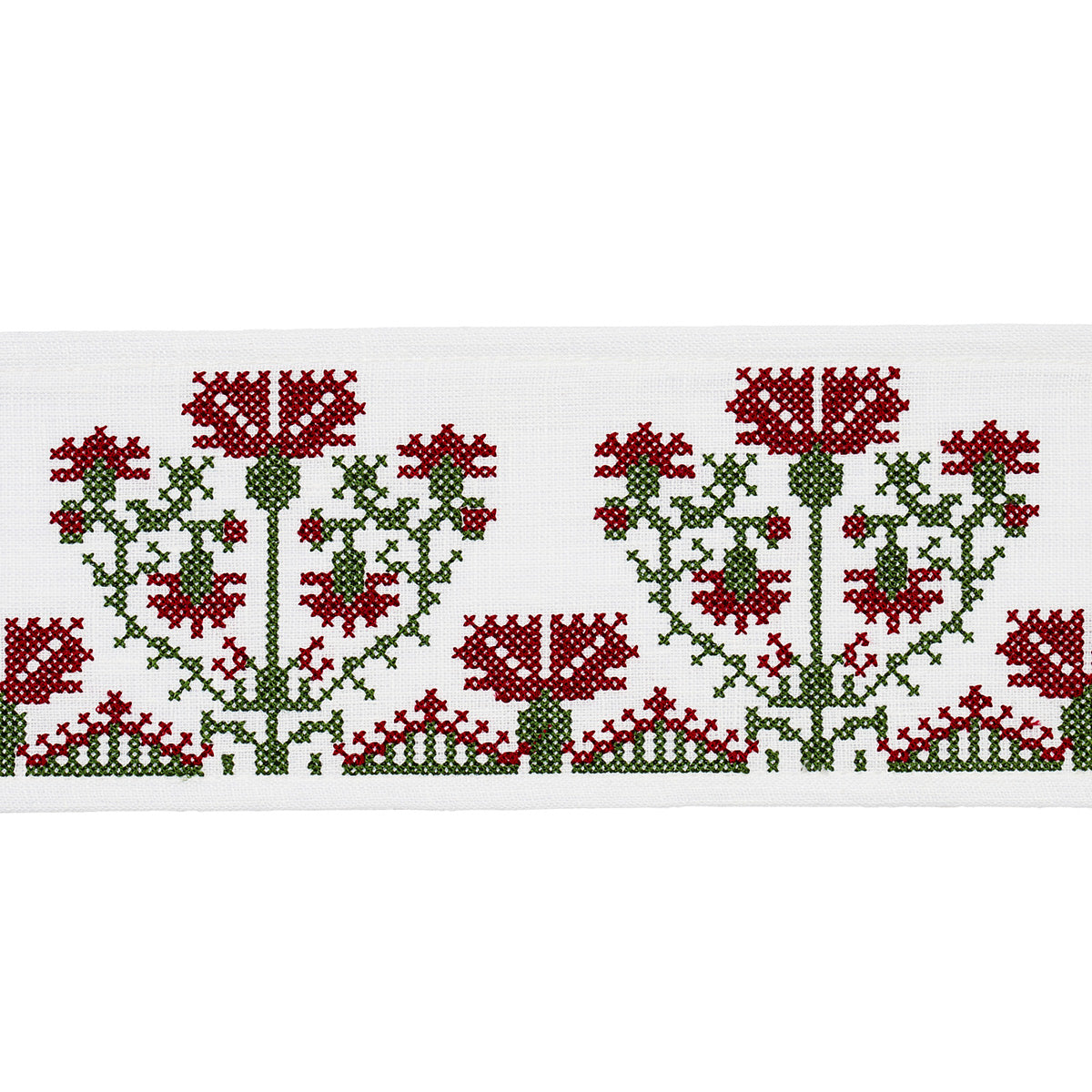 CUSTIS EMBROIDERED TAPE | CLARET