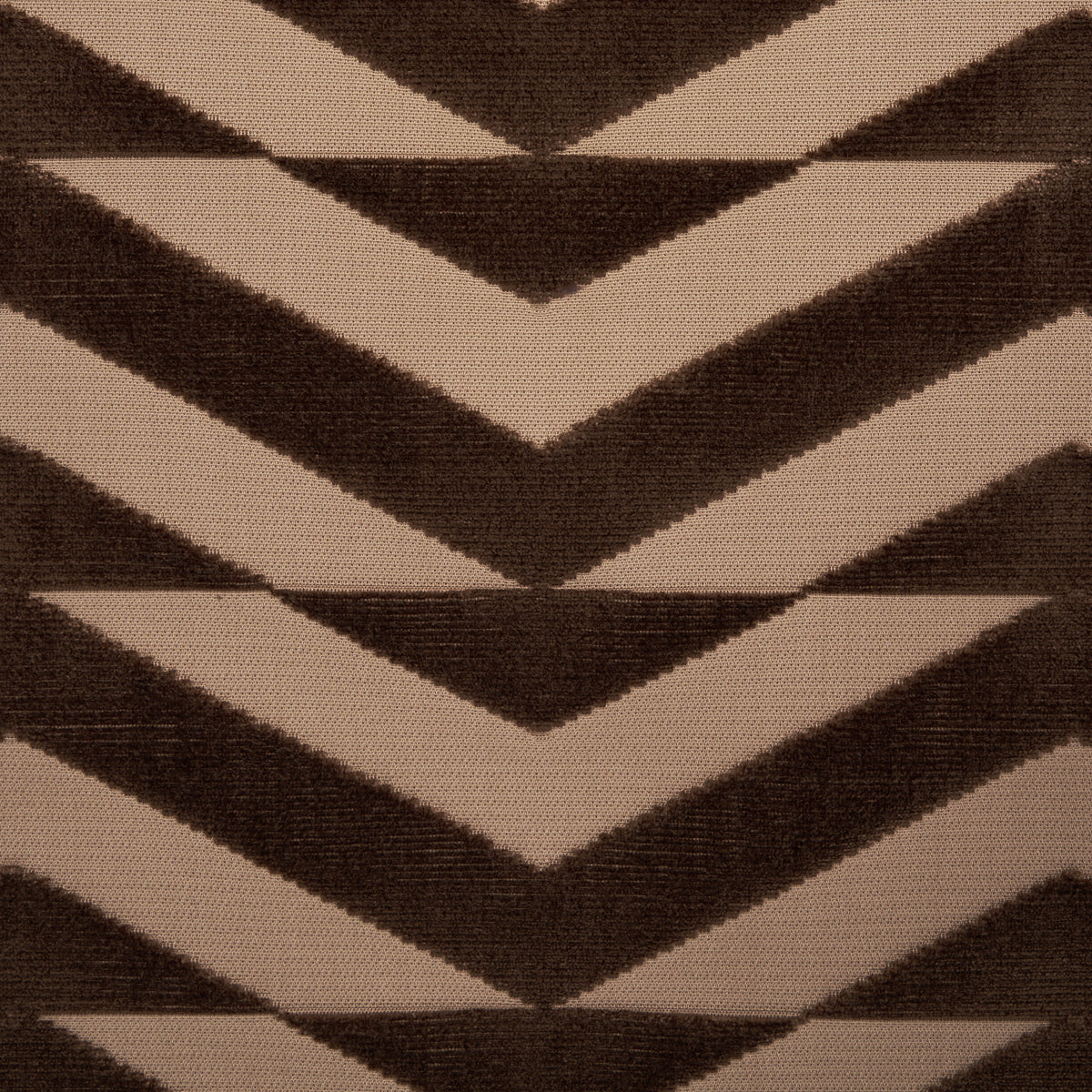 BROKEN CHEVRON CUT VELVET | Brown On Camel