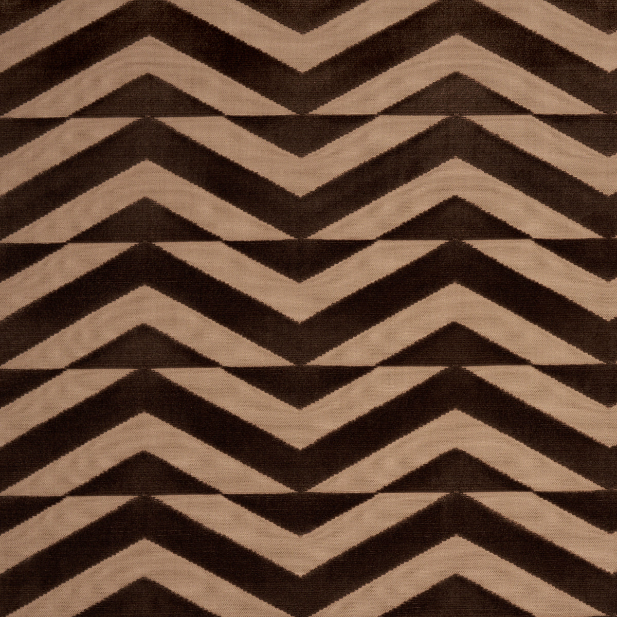 BROKEN CHEVRON CUT VELVET | Brown On Camel