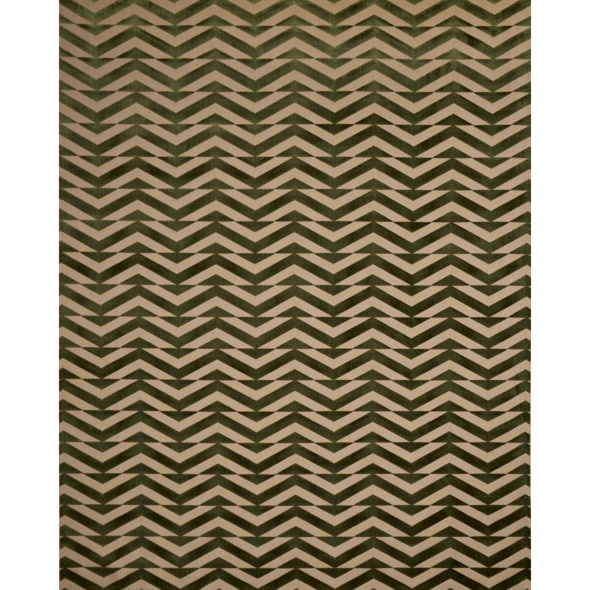 BROKEN CHEVRON CUT VELVET | Olive On Khaki