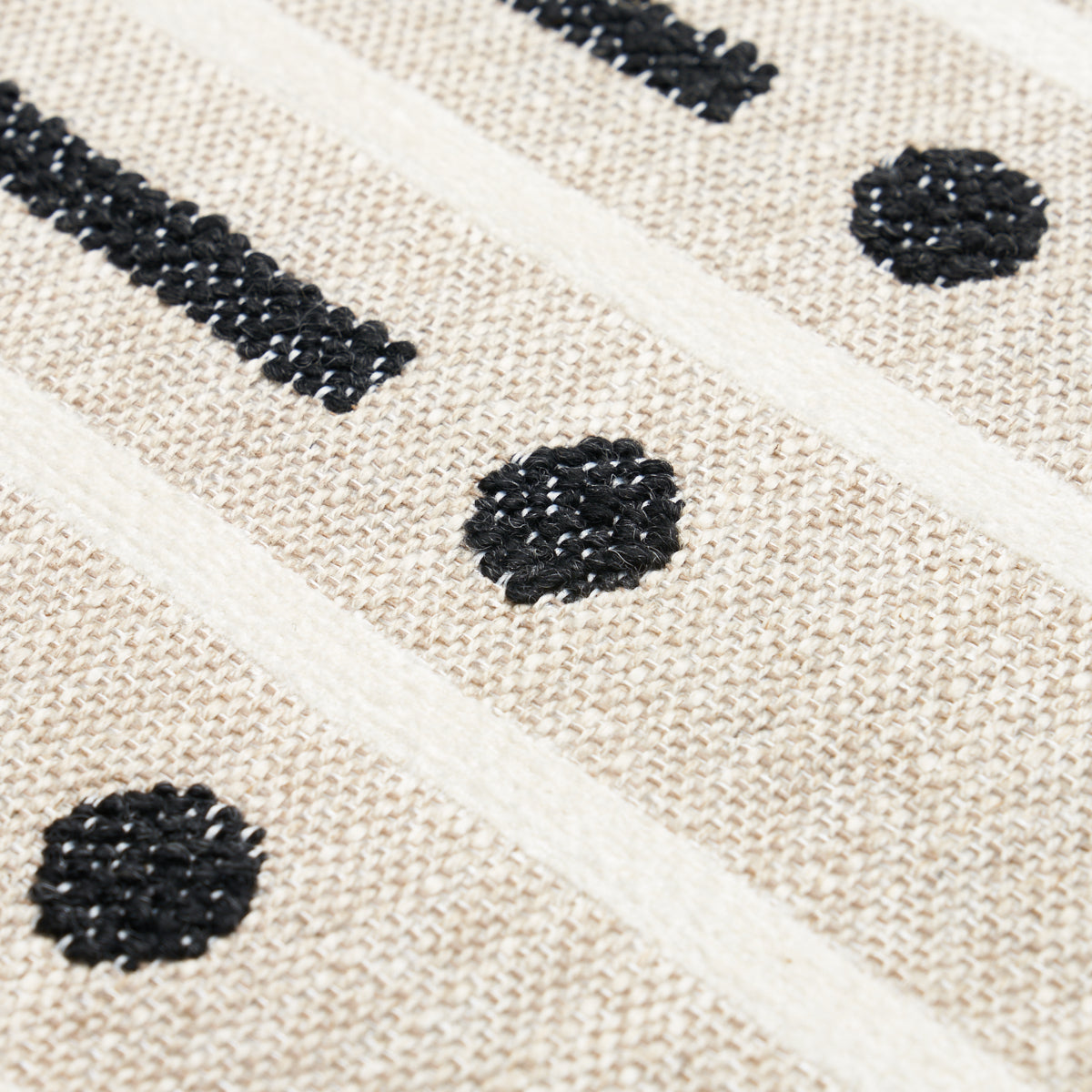 SERAPO RUSTIC WEAVE | CARBON & IVORY