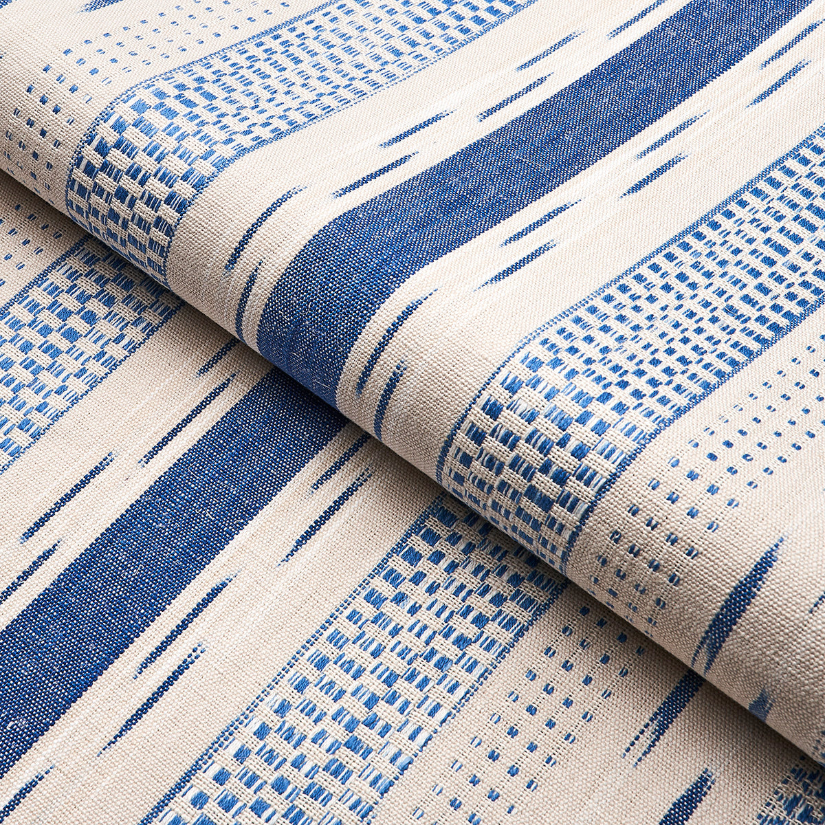 MIRZA IKAT STRIPE | Blue On Natural