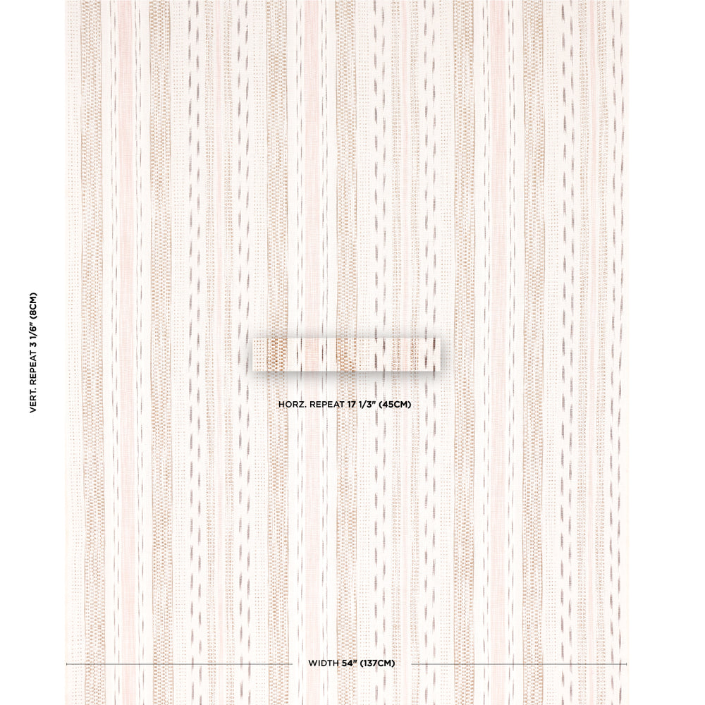 MIRZA IKAT STRIPE | Blush On Natural