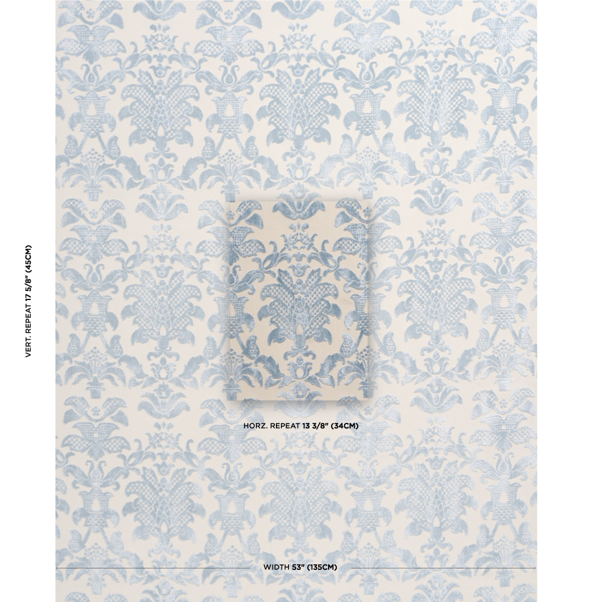 LIMBOURG DAMASK VELVET | Sky