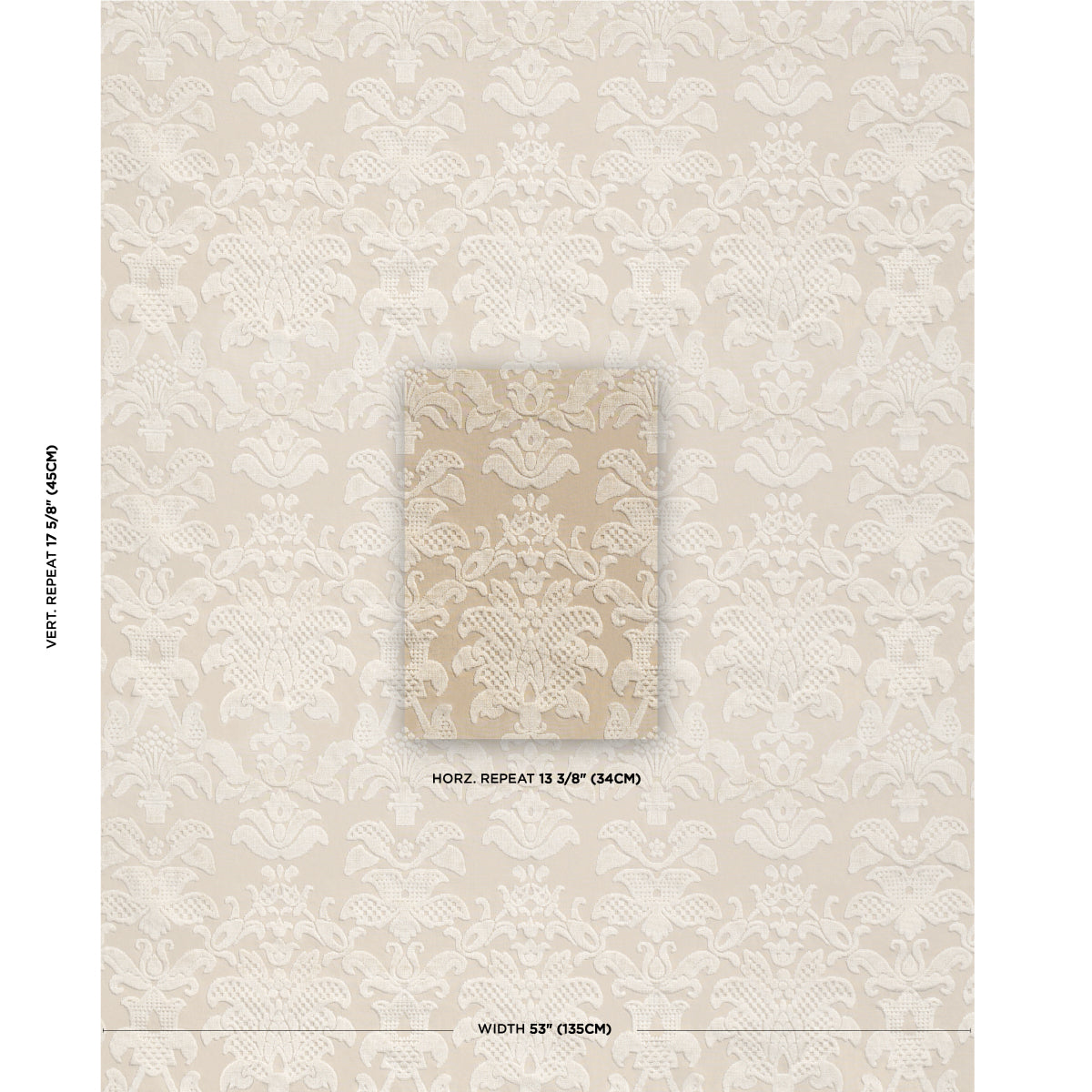 LIMBOURG DAMASK VELVET | Pearl