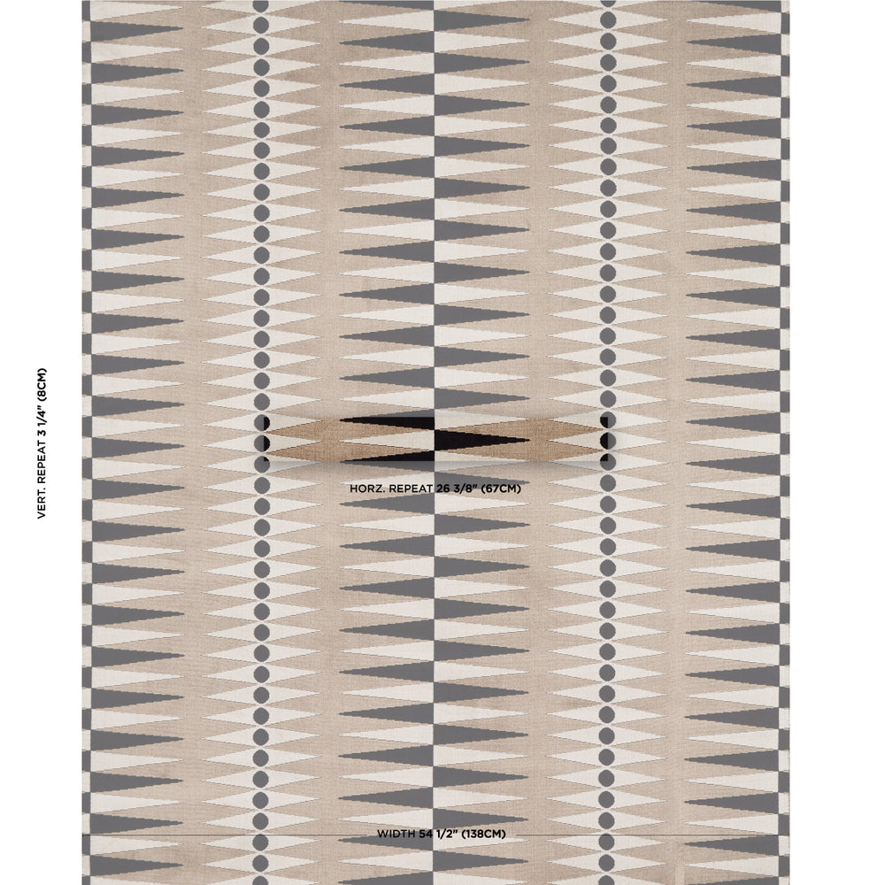 BACKGAMMON CUT VELVET | Neutral