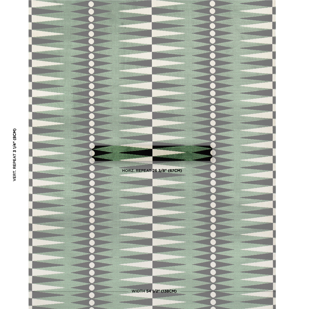 BACKGAMMON CUT VELVET | Green