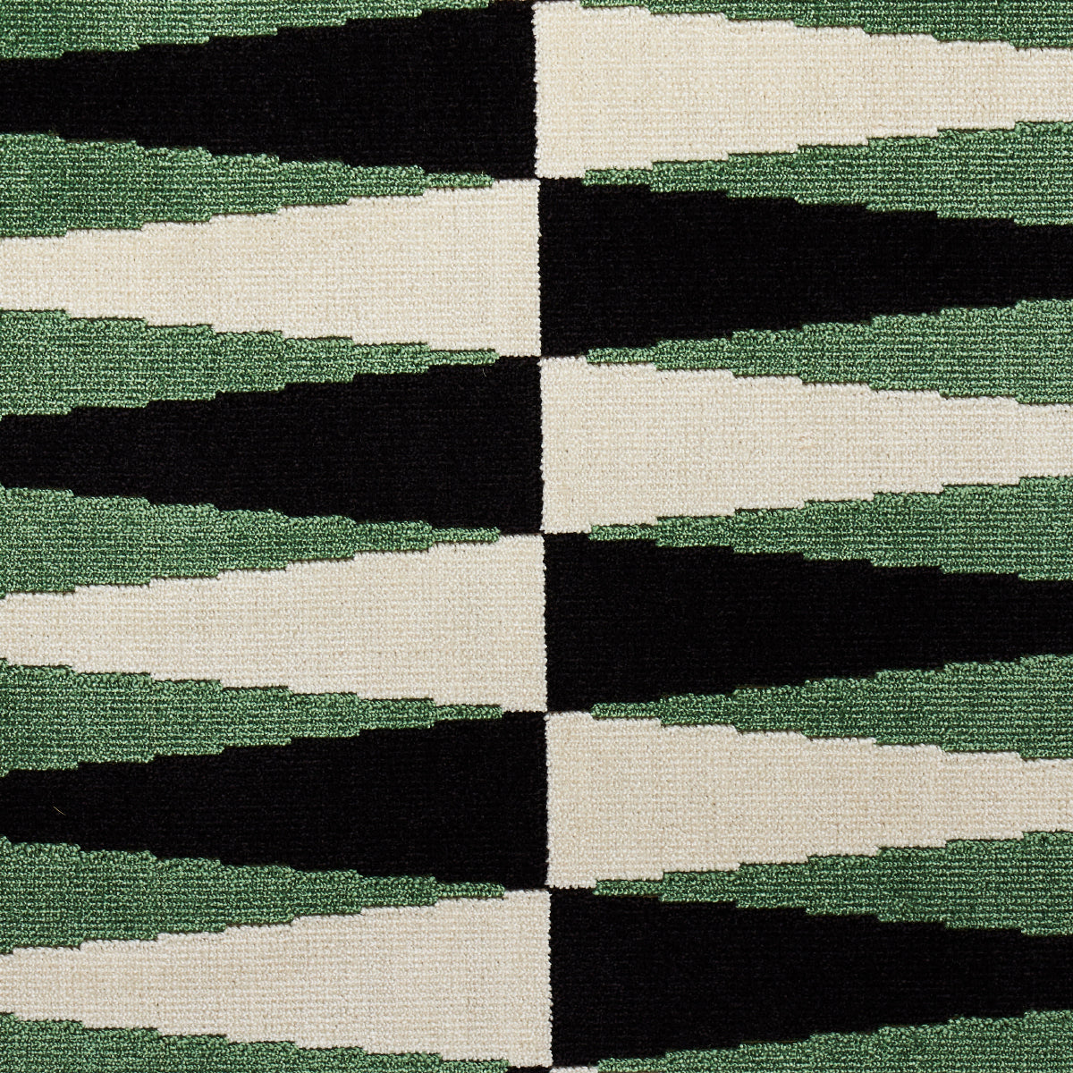 BACKGAMMON CUT VELVET | Green