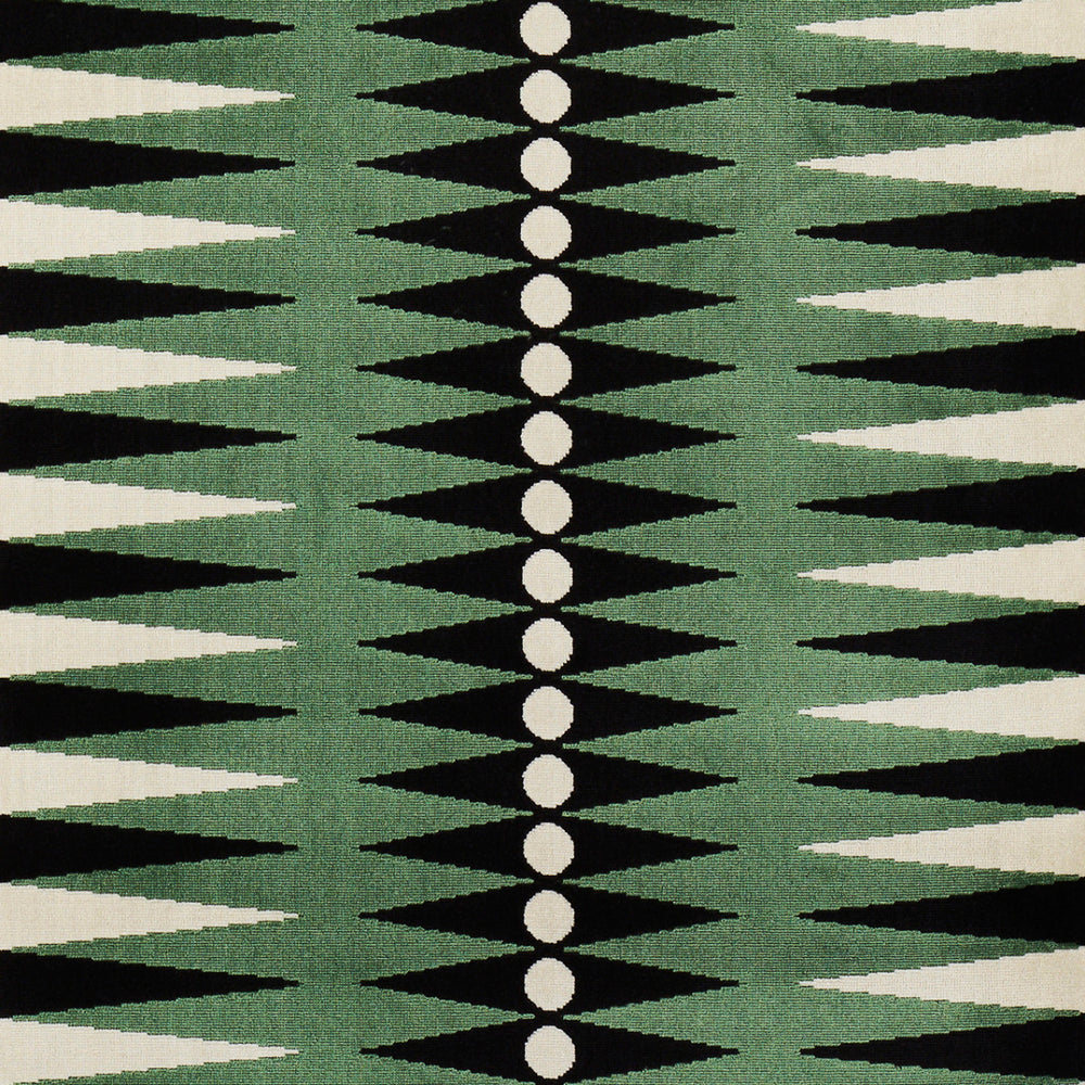 BACKGAMMON CUT VELVET | Green