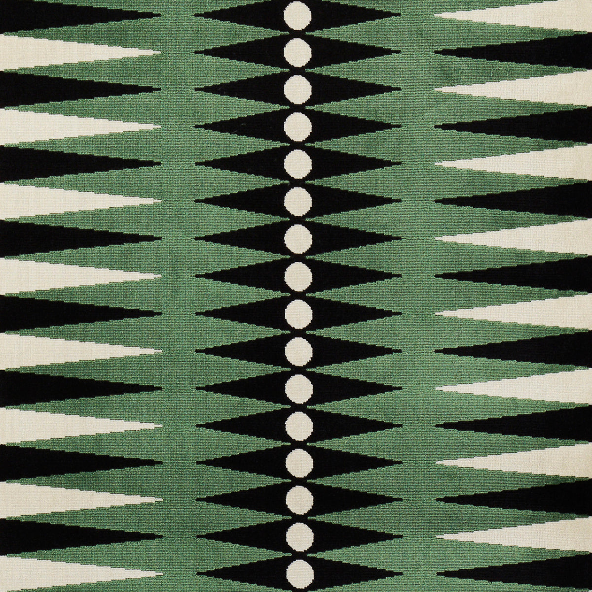 BACKGAMMON CUT VELVET | Green