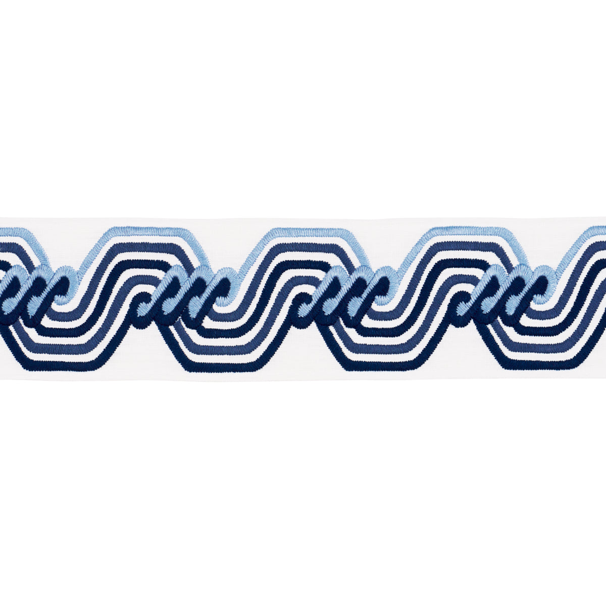 THE TWIST EMBROIDERED TAPE | Blue