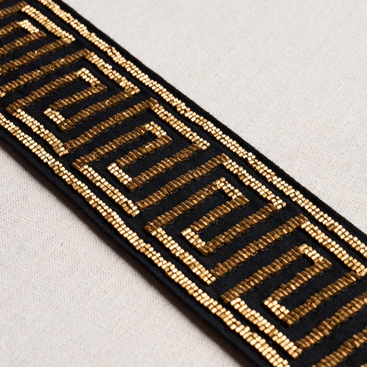 DELPHI BEADED TAPE | Gold On Black