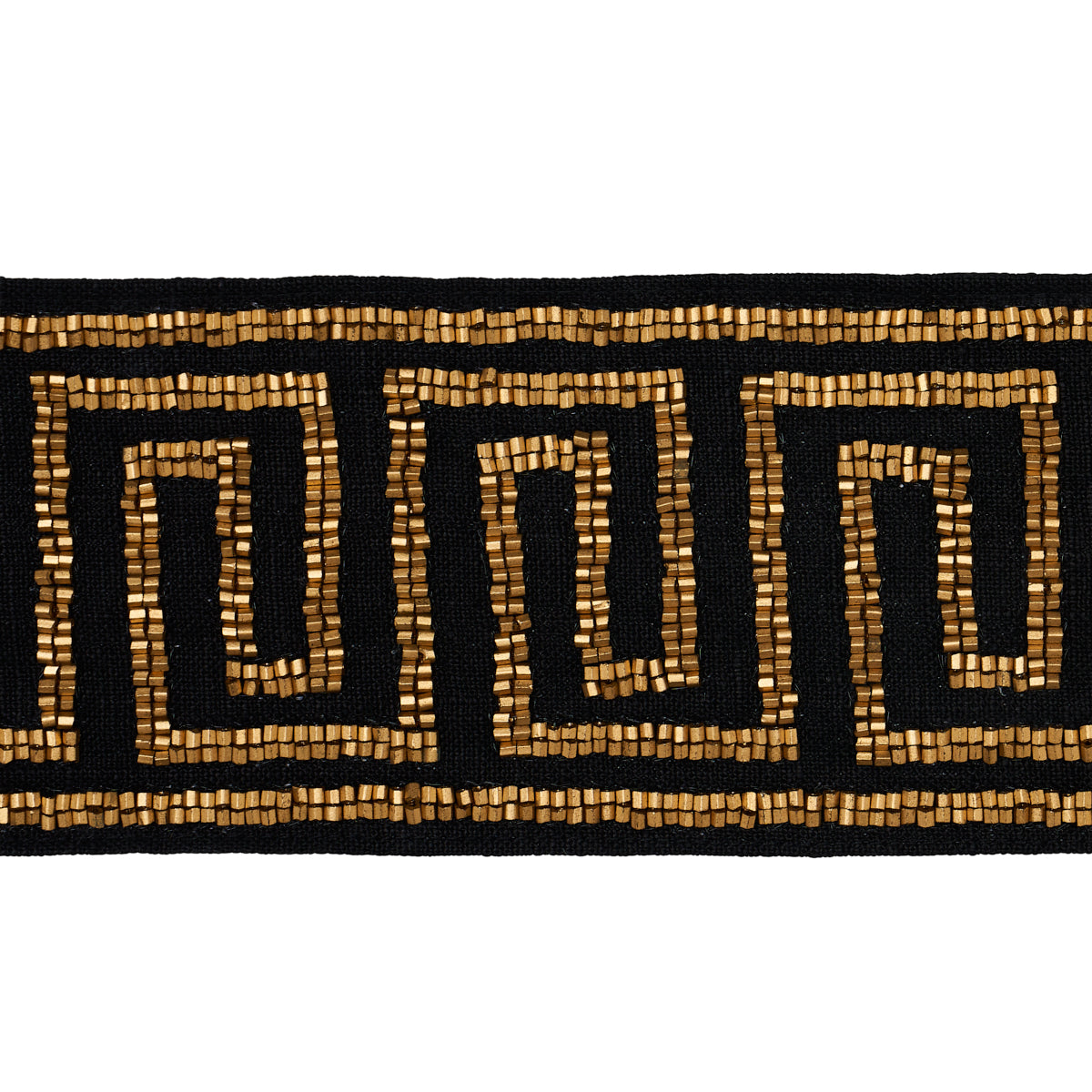 DELPHI BEADED TAPE | GOLD ON BLACK