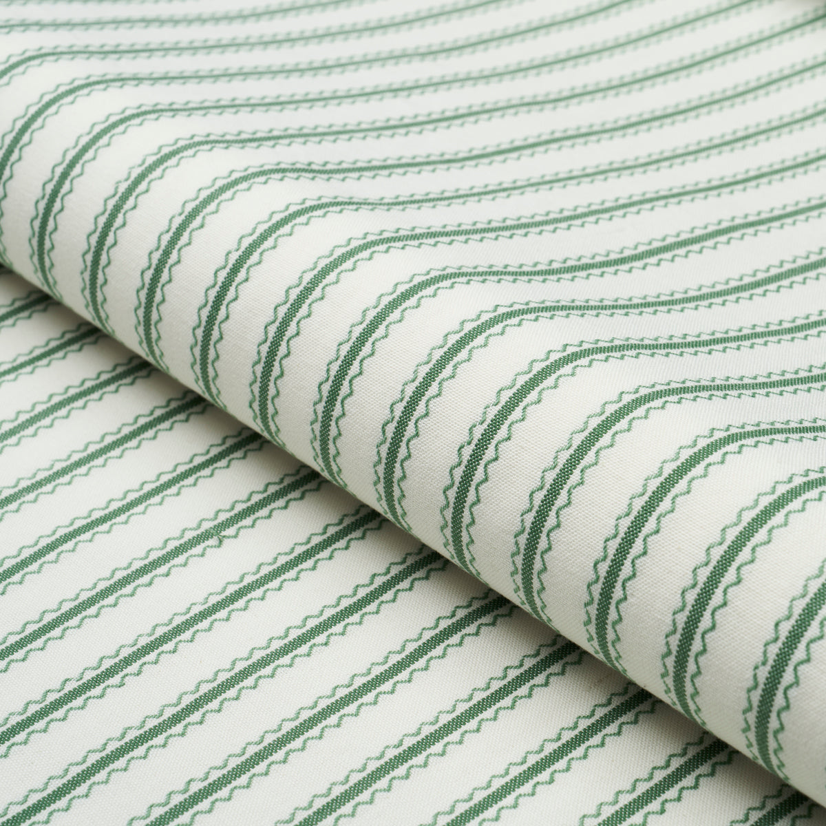 BIRDIE TICKING STRIPE | LEAF GREEN