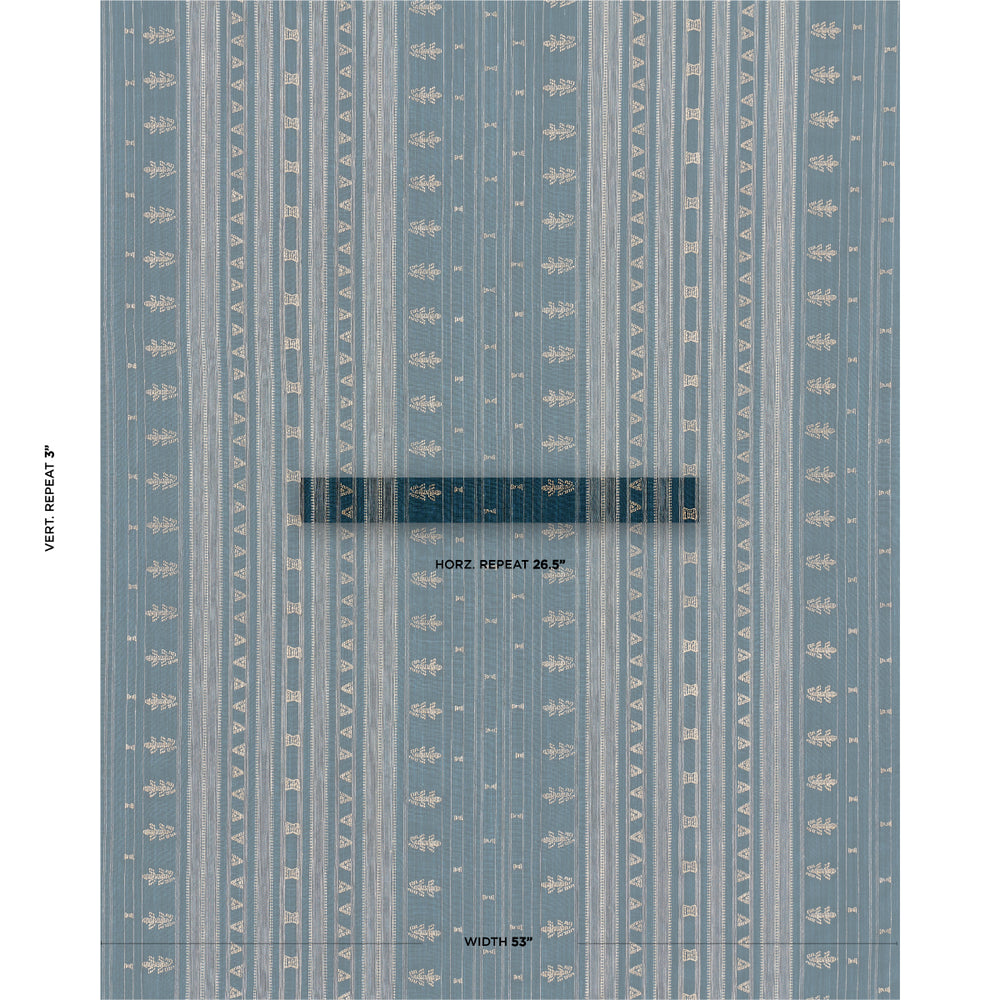 NIMA EMBROIDERED COTTON LINEN | Indigo