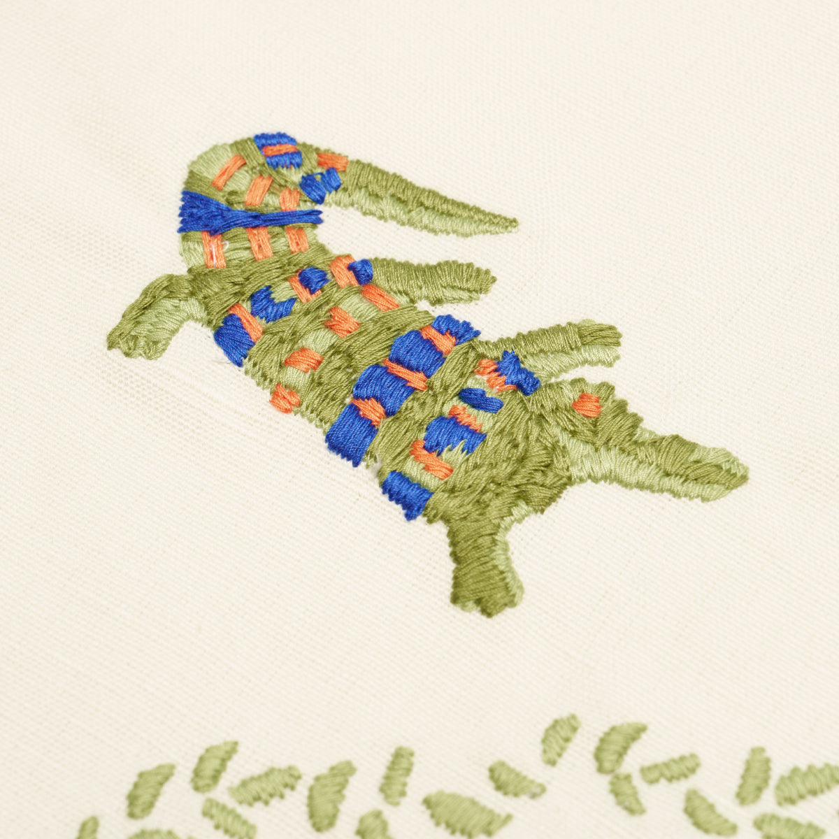 REPTILIA EMBROIDERY | Bright Multi On Ivory