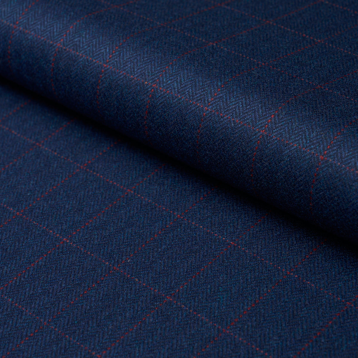 THOMPSON MERINO WINDOWPANE | Navy