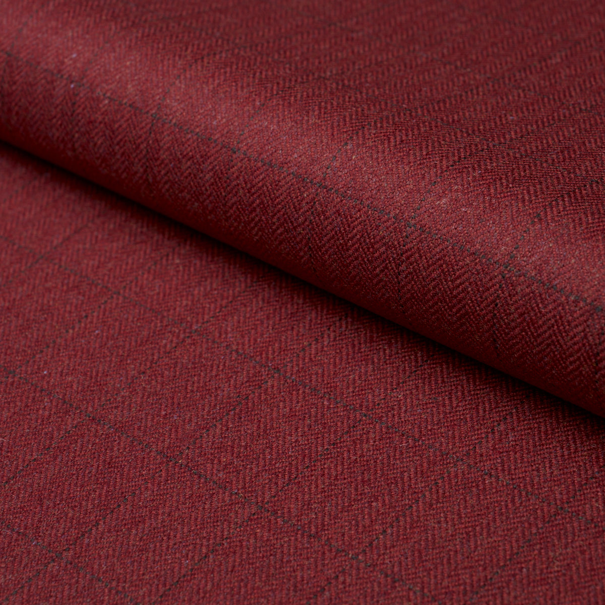 THOMPSON MERINO WINDOWPANE | Scarlet