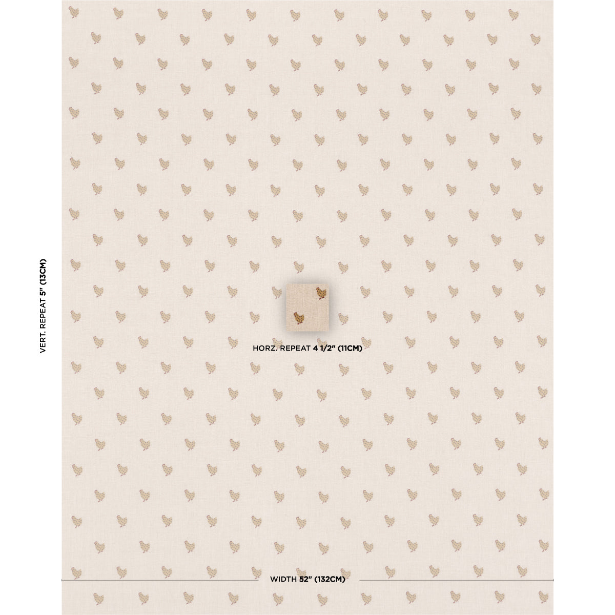 BETSY'S CHICKEN EMBROIDERY | Natural