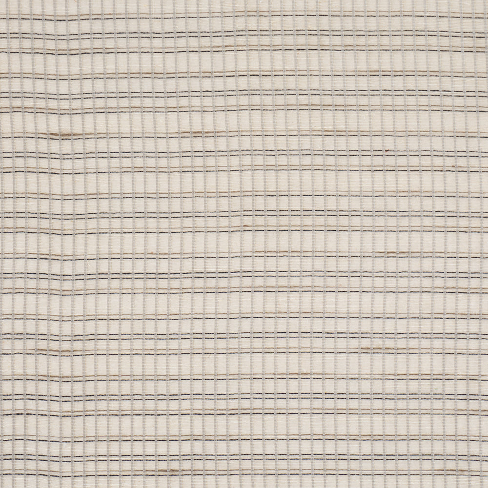 PAYTON LINEN SHEER GRID | Black & White