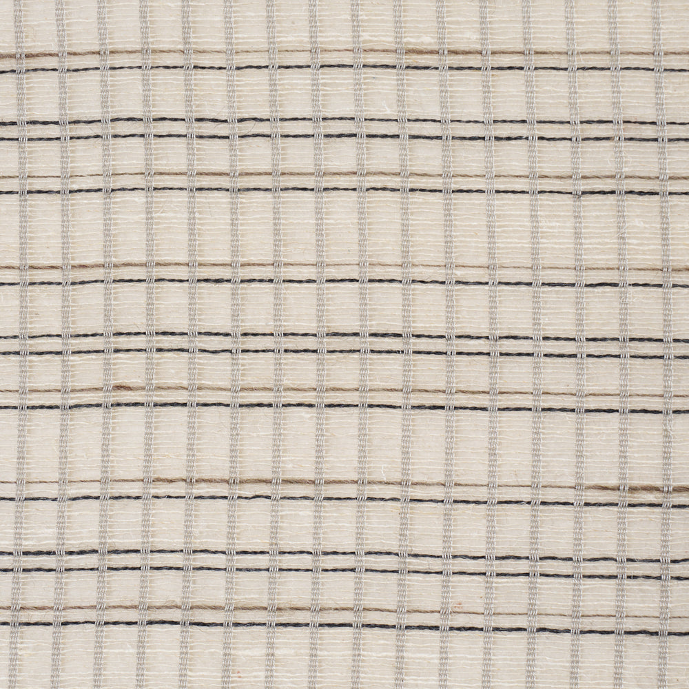 PAYTON LINEN SHEER GRID | Black & White