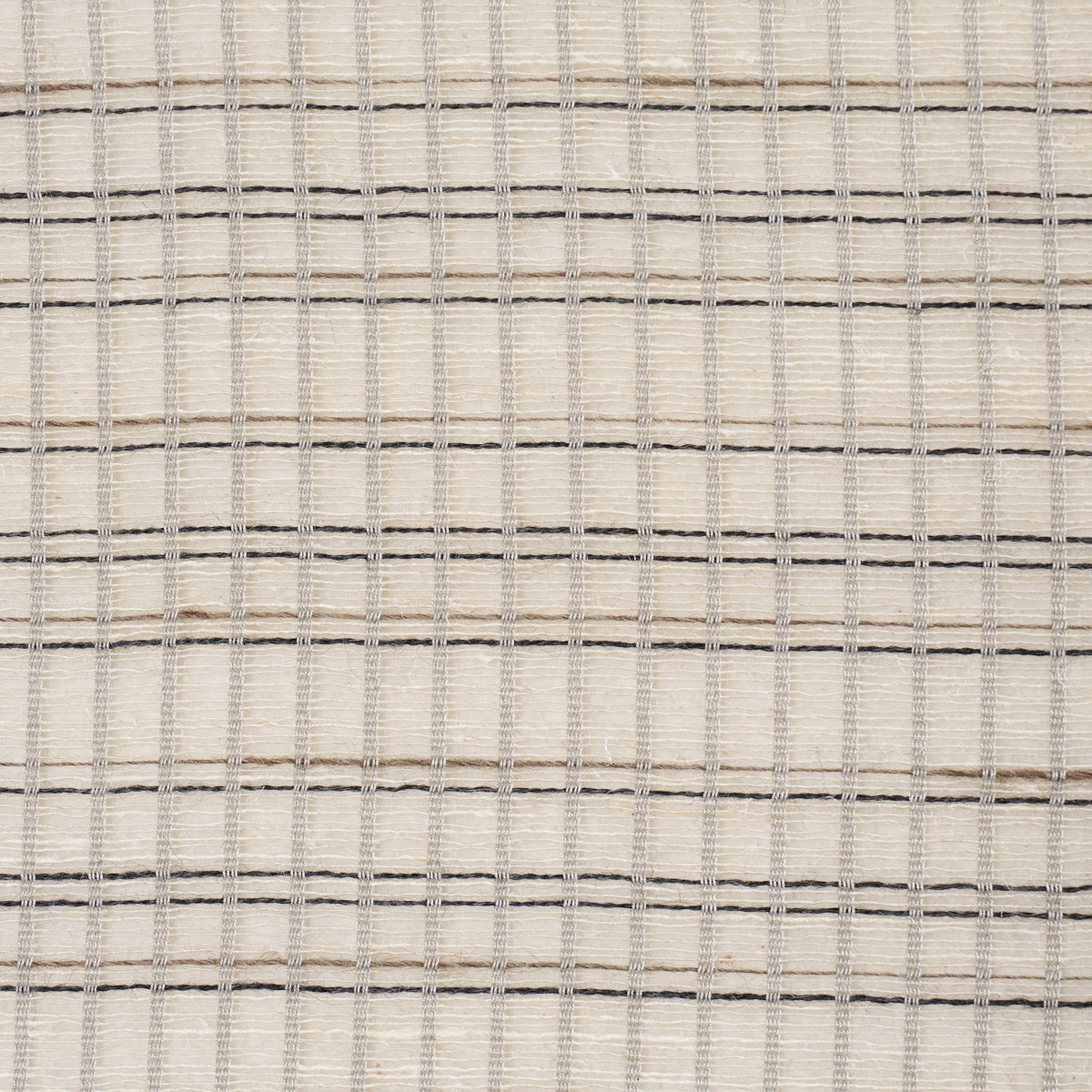 PAYTON LINEN SHEER GRID | Black & White