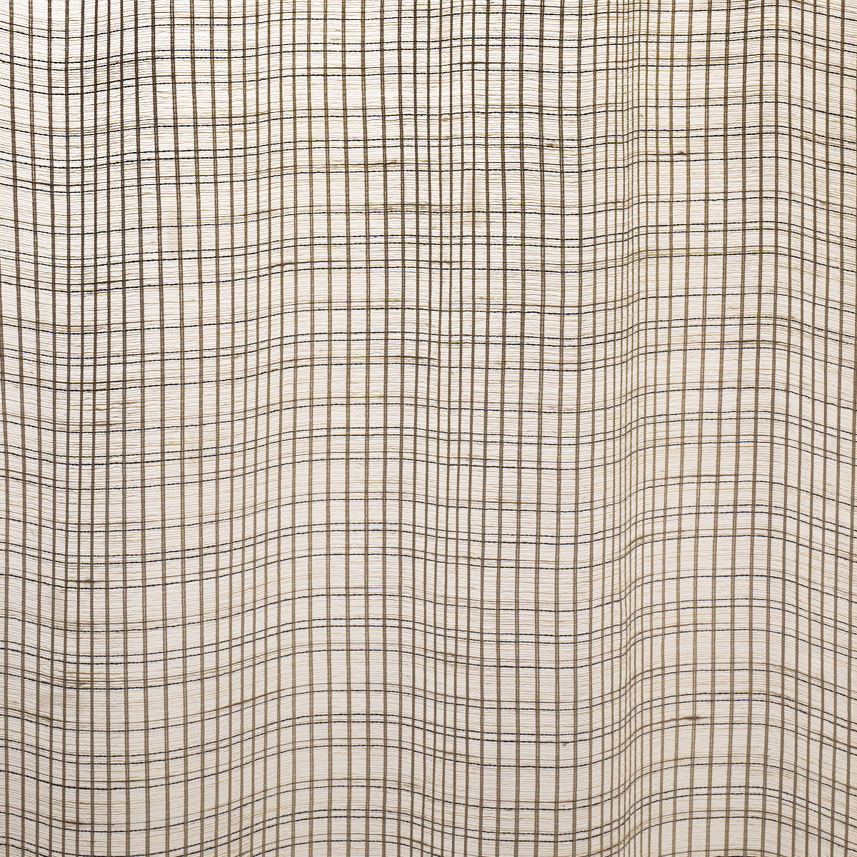 PAYTON LINEN SHEER GRID | Black & White