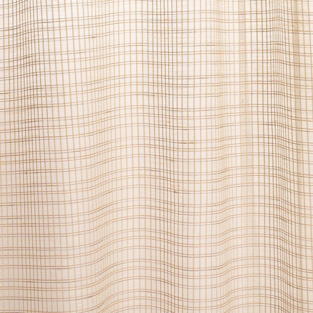 PAYTON LINEN SHEER GRID | Natural