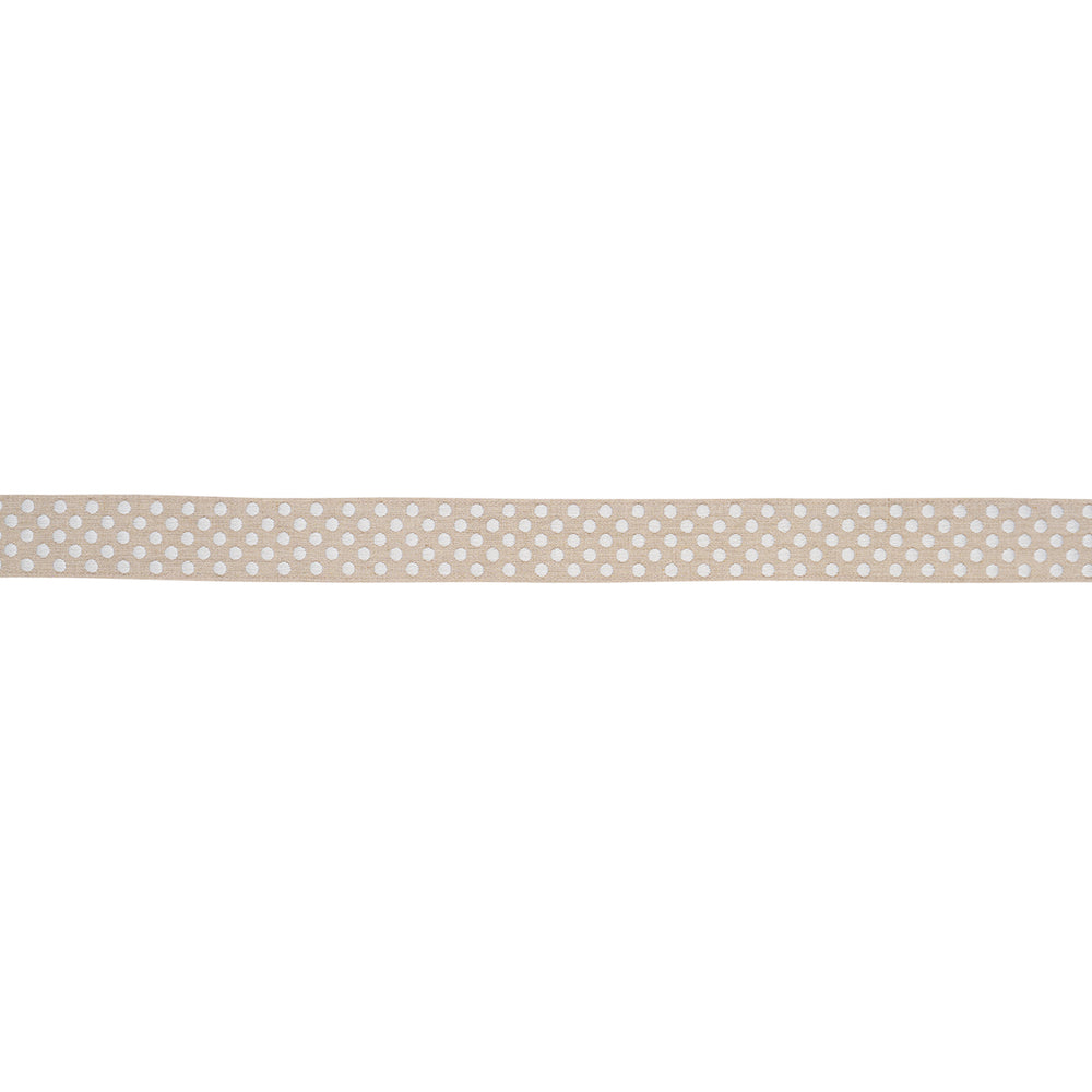 DOTTED EMBROIDERED TAPE | Natural