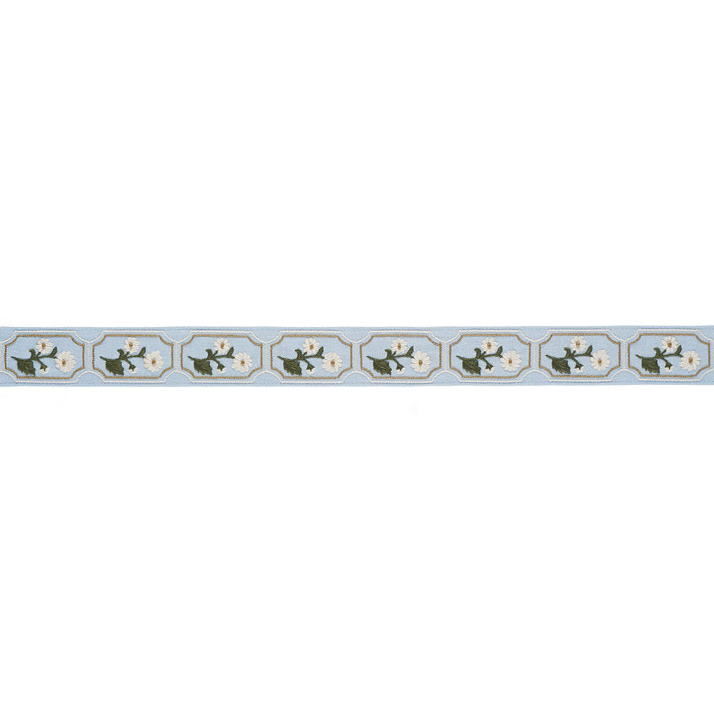 JOLIE HAND EMBROIDERED TAPE | Sky
