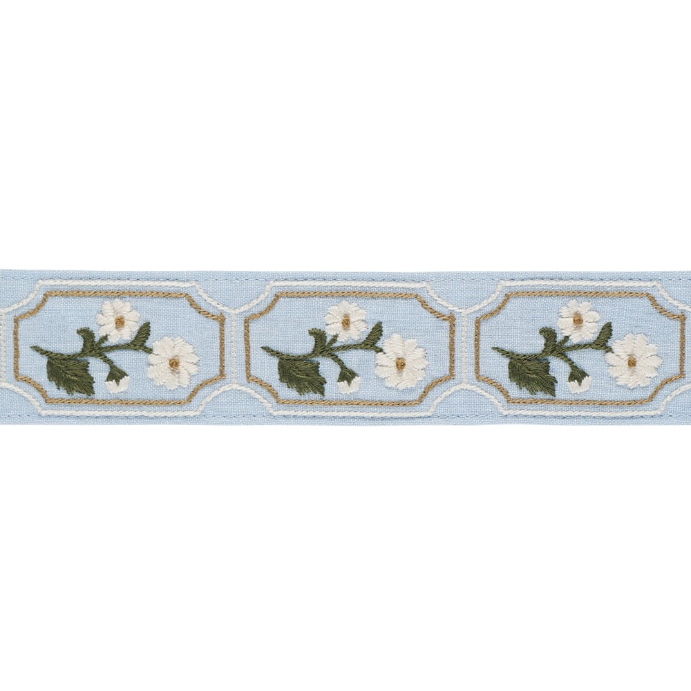JOLIE HAND EMBROIDERED TAPE | Sky